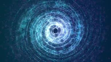 蓝色科技粒子漩涡唯美循环背景视频视频的预览图